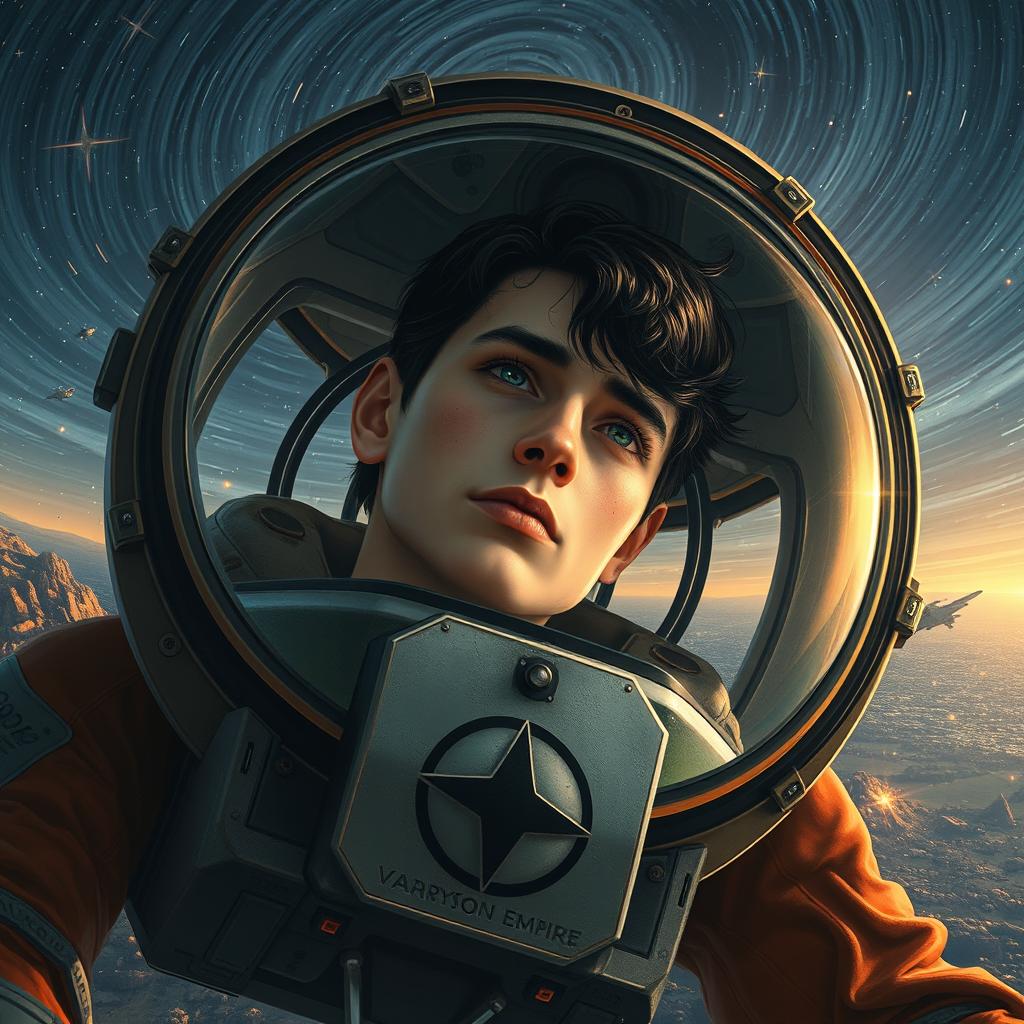 As the stars slowly twirled in the sky, as if caught in a silent, ancient dance, a rescue capsule drifted amidst the wreckage of a destroyed fleet, floating through the stellar routes of the Orionis-9 sector