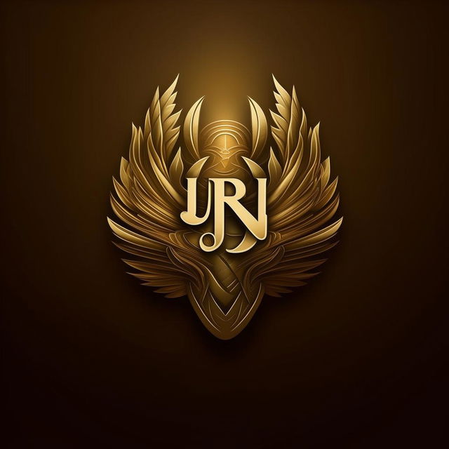 A logo design using a gold color scheme with the words 'RIP QUWU JR' incorporated into it.