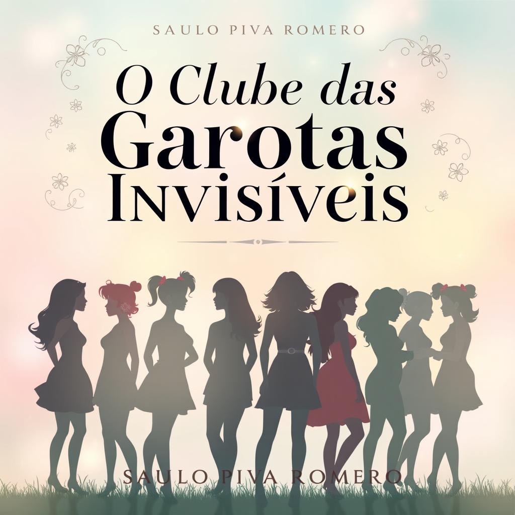 A captivating book cover titled "O Clube das Garotas Invisíveis" by Saulo Piva Romero