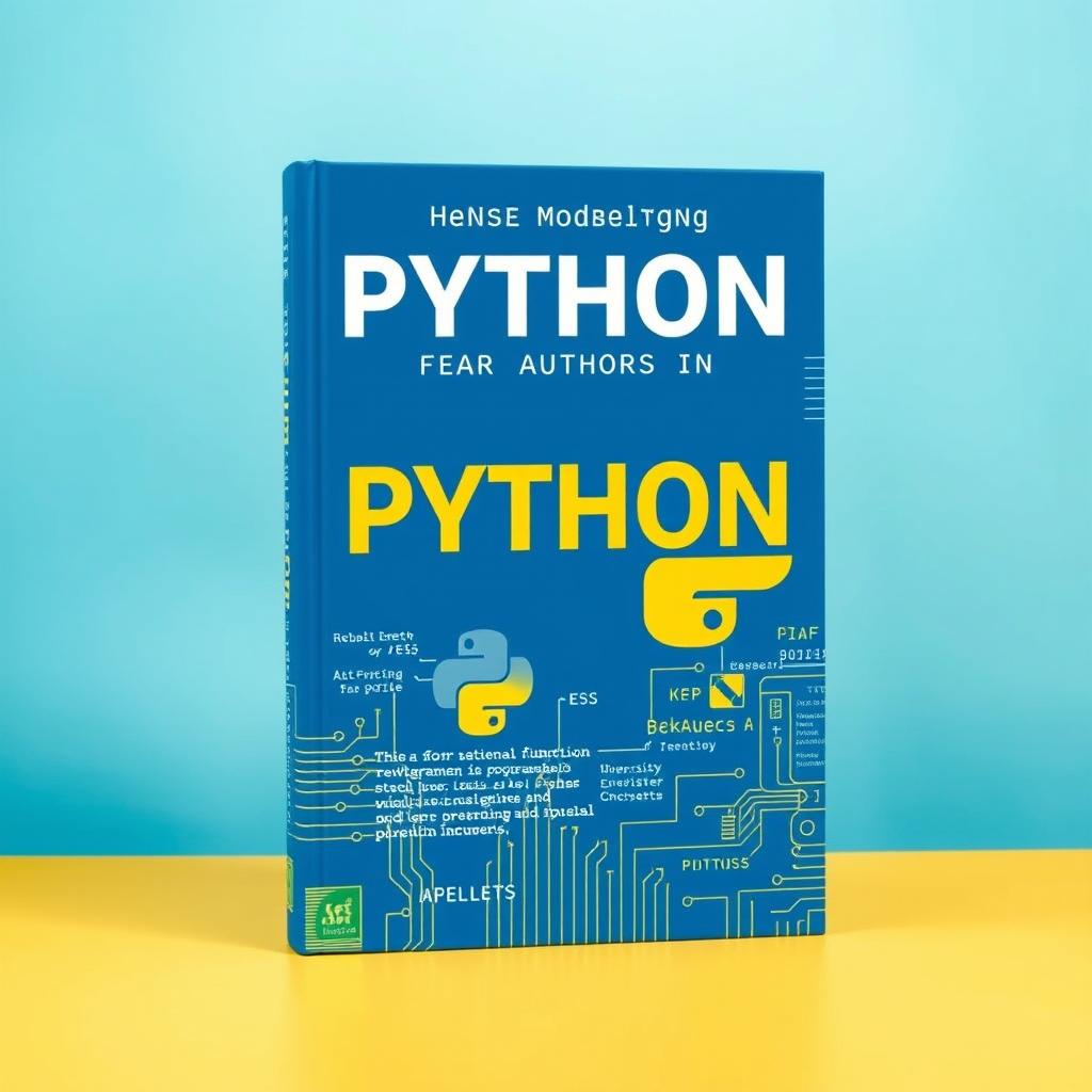 A visually striking cover design for a university textbook focused on programming in Python