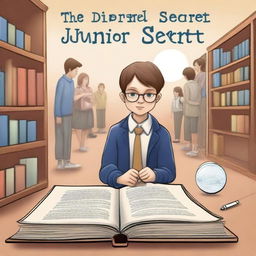 A high-quality digital art cover for a book titled 'The Diapered Secret: Junior Year' which is the second book in 'The Tbdl Chronicles'