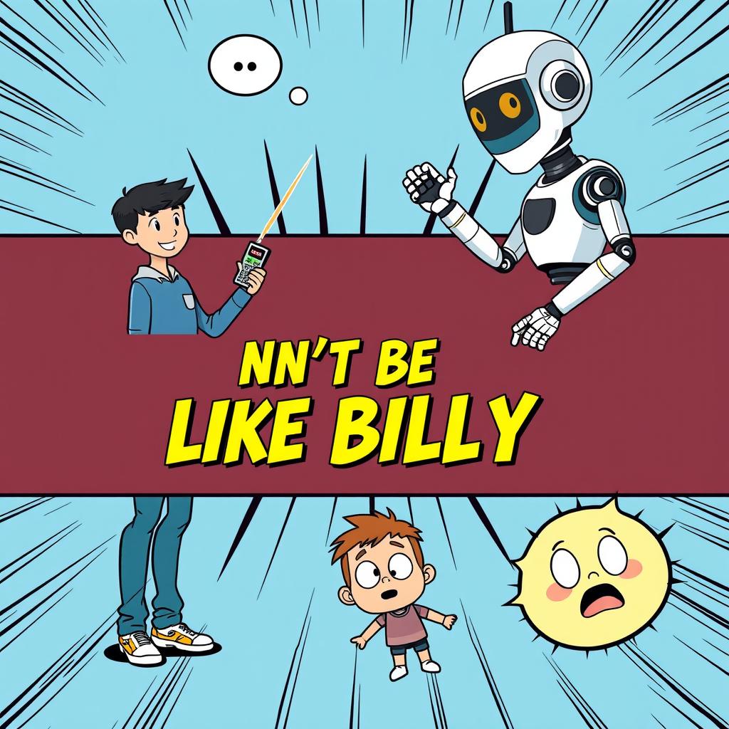 A comic-style educational poster featuring a middle panel with a horizontal A4 layout