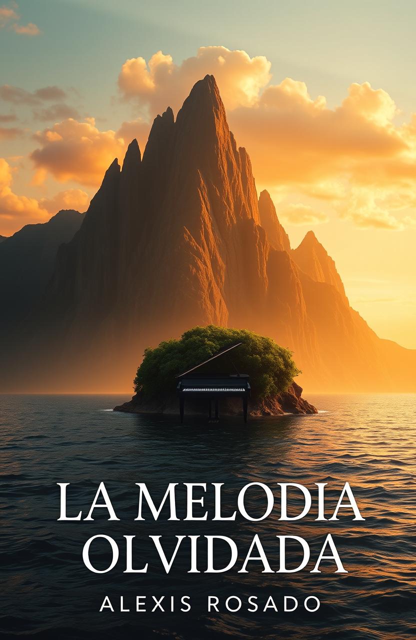 A book cover design for 'LA MELODÍA OLVIDADA' by Alexis Rosado