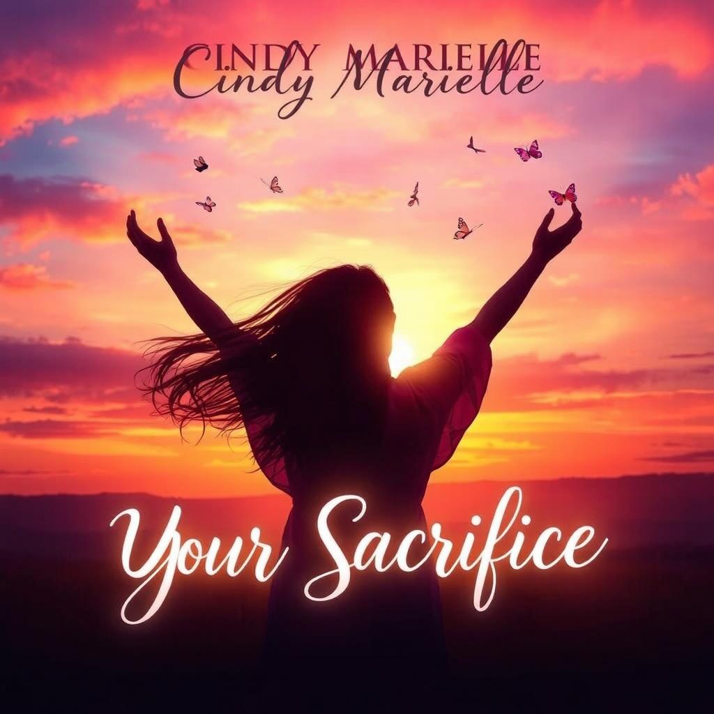 A visually captivating album cover for the musical theme titled 'Your Sacrifice' by artist Cindy Marielle