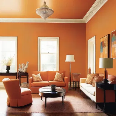 The anserine choice of bright orange paint for the living room walls revealed a lack of taste and sophistication.