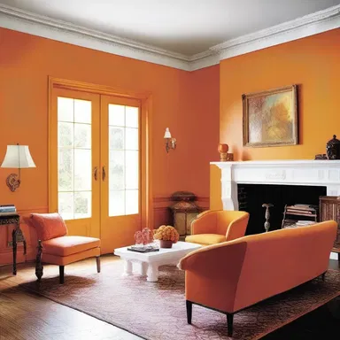 The anserine choice of bright orange paint for the living room walls revealed a lack of taste and sophistication.