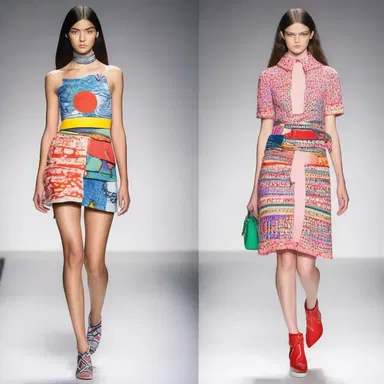 The designer's anserine collection consisted of mismatched patterns and clashing colors.