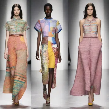 The designer's anserine collection consisted of mismatched patterns and clashing colors.