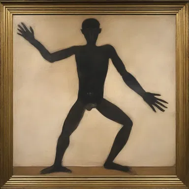 The anserine painting depicted a clumsy figure with disproportionate limbs.
