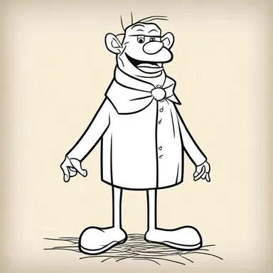 The anserine cartoon character would constantly trip over their own feet and make silly mistakes.