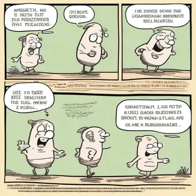 The anserine comic strip featured a dimwitted character who always seemed to be in silly predicaments.