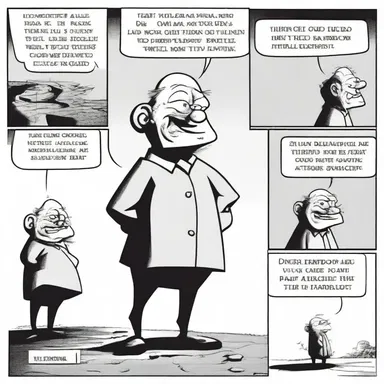 The anserine comic strip featured a dimwitted character who always seemed to be in silly predicaments.
