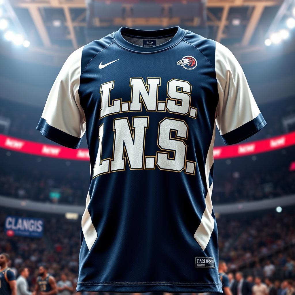 A sports jersey with the letters 'L