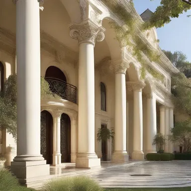 The designer incorporated an anserine motif into the elegant and timeless architecture of the grand mansion.