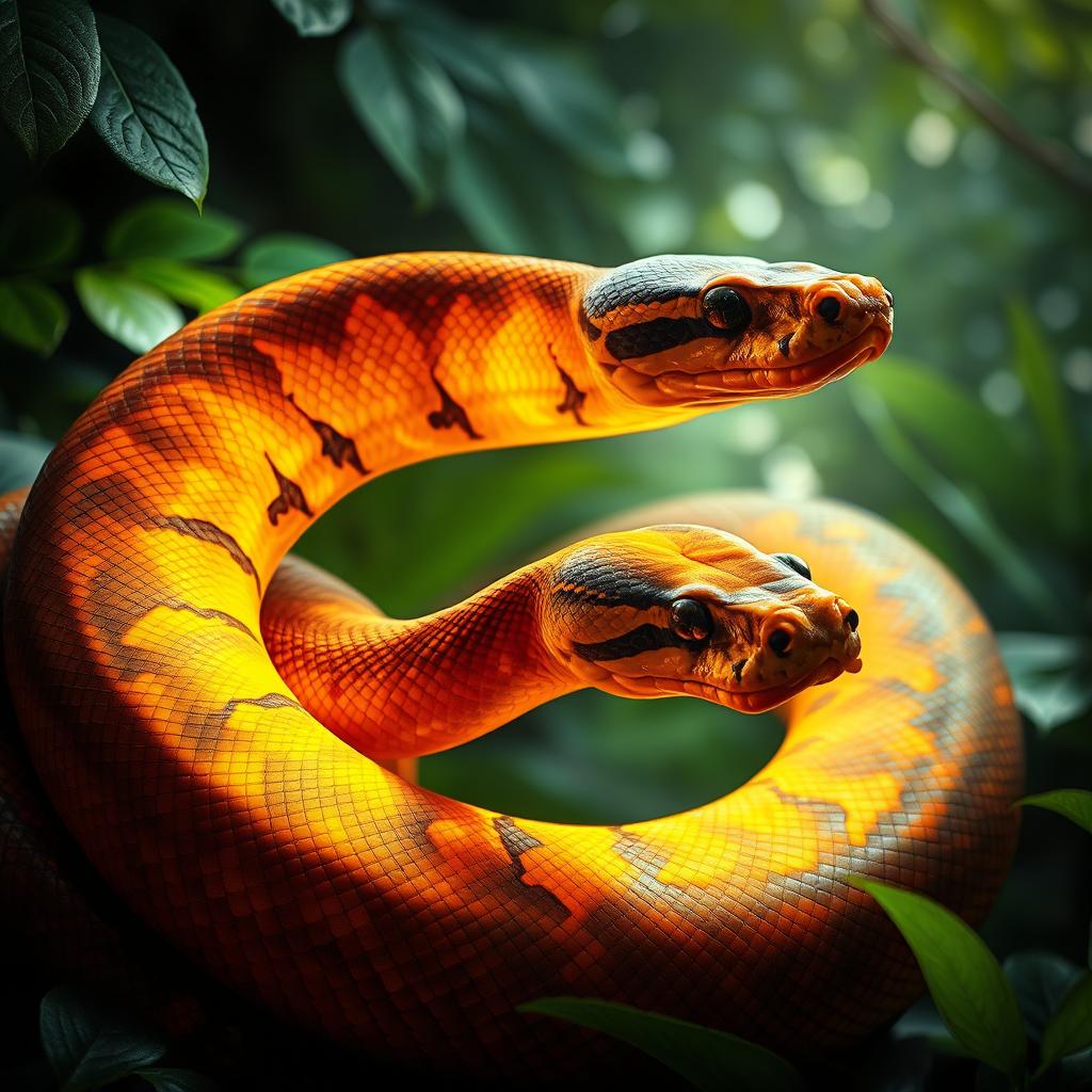 A mesmerizing image of a python snake