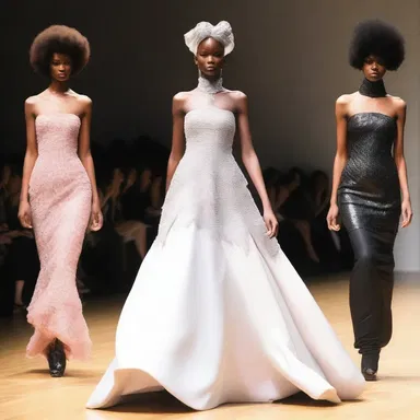The fashion show featured avant-garde anserine-inspired designs, showcasing elegance and grace.