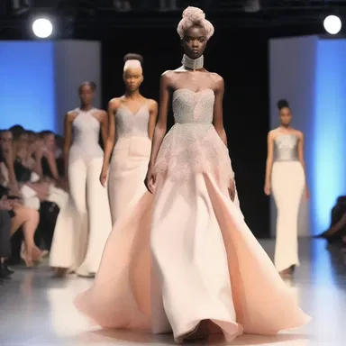 The fashion show featured avant-garde anserine-inspired designs, showcasing elegance and grace.
