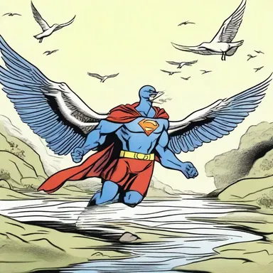 The superhero's sidekick possessed an anserine power, allowing them to communicate with geese and utilize their abilities.
