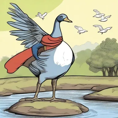 The superhero's sidekick possessed an anserine power, allowing them to communicate with geese and utilize their abilities.