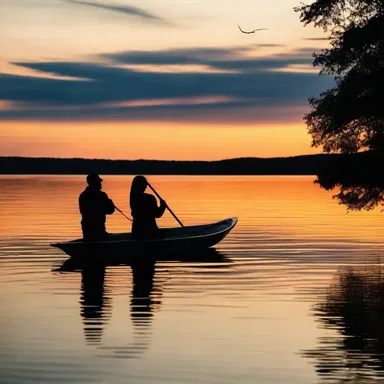 They shared a romantic evening on the lake, mesmerized by the anserine silhouette gliding gracefully on the water.