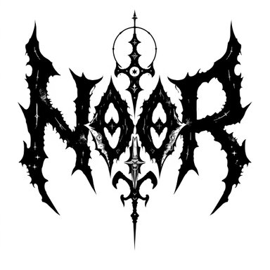 Unique DSBM Logo Design for 'NOOR' - Capturing Dark Aesthetics
