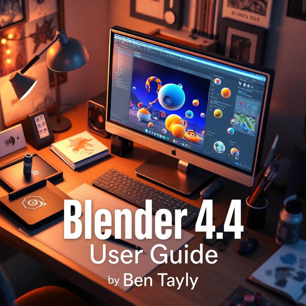 A visually captivating cover design for 'Blender 4