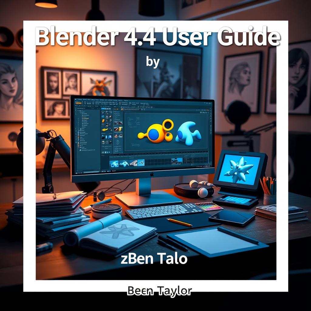 A sophisticated and engaging cover design for 'Blender 4