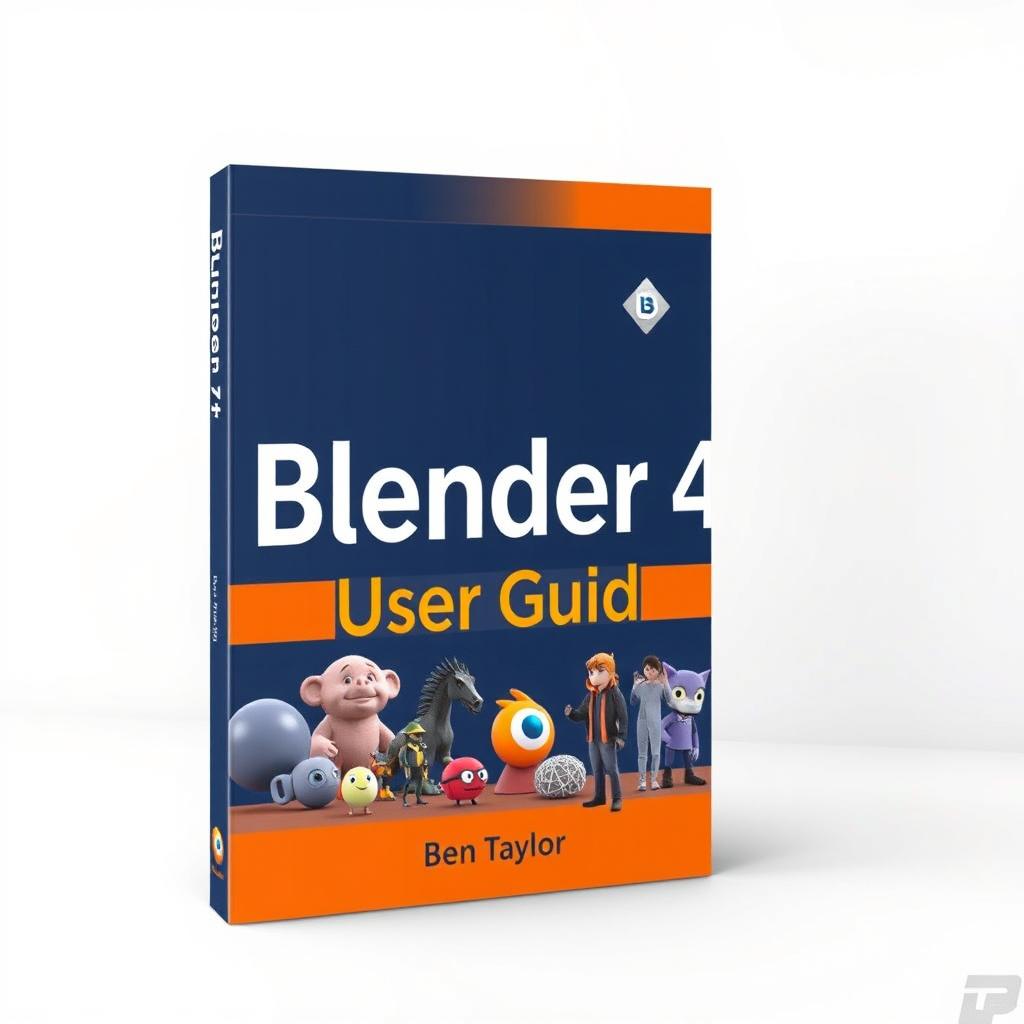 A visually appealing cover design for 'Blender 4