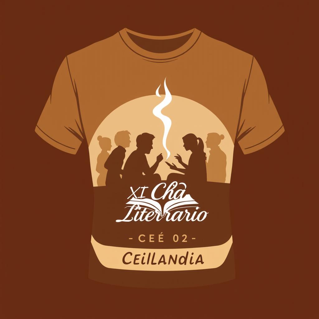 A stylish t-shirt design featuring a coffee brown, straw, and sand color palette