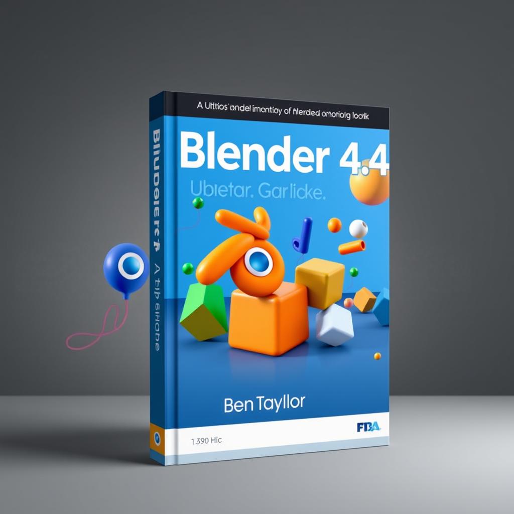 A visually engaging cover design for a book titled 'Blender 4