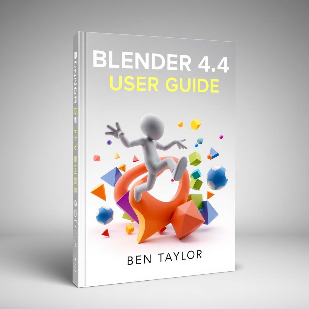 A visually striking book cover for 'Blender 4