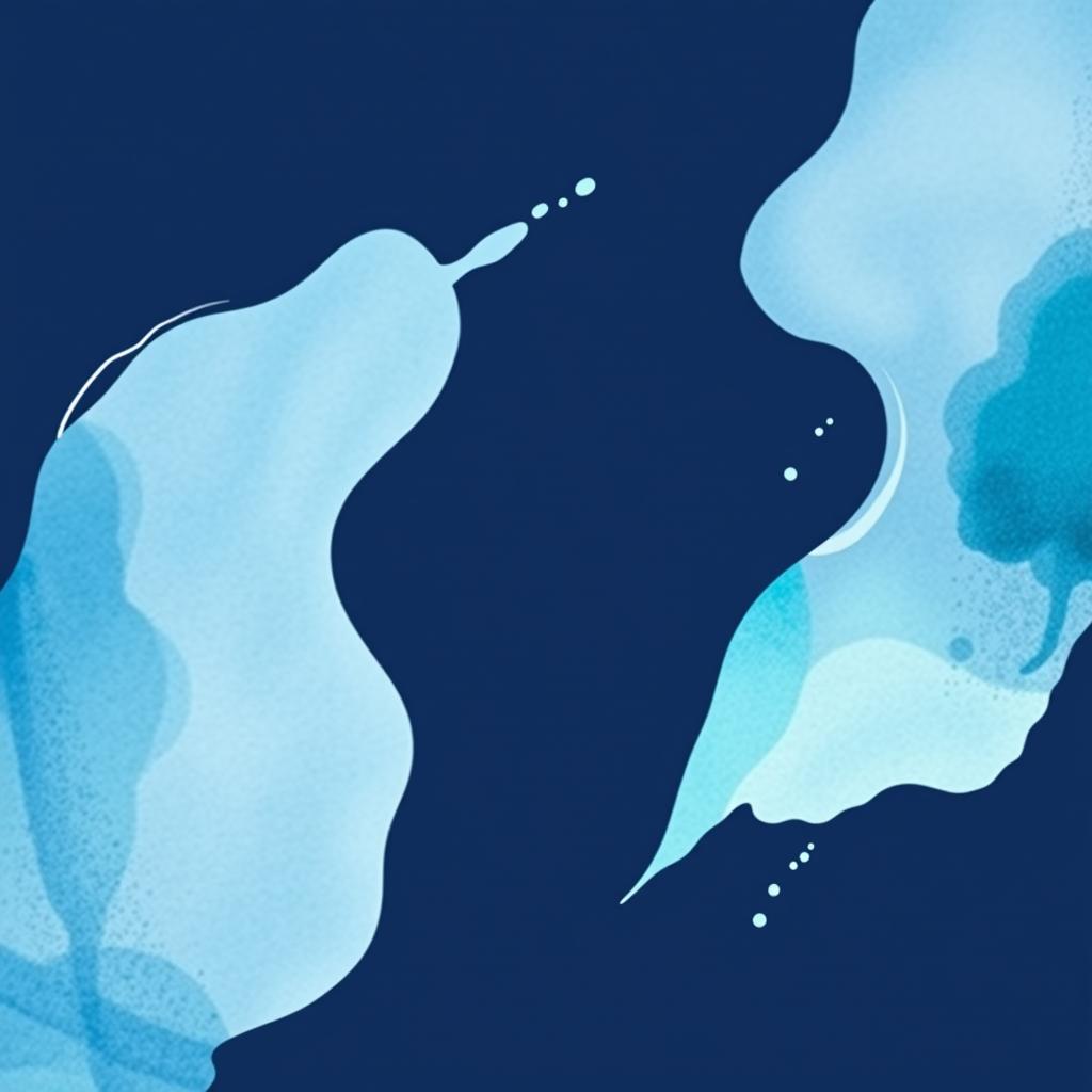 Serene Abstract Blue Composition with Fluid Shapes | Idyllic