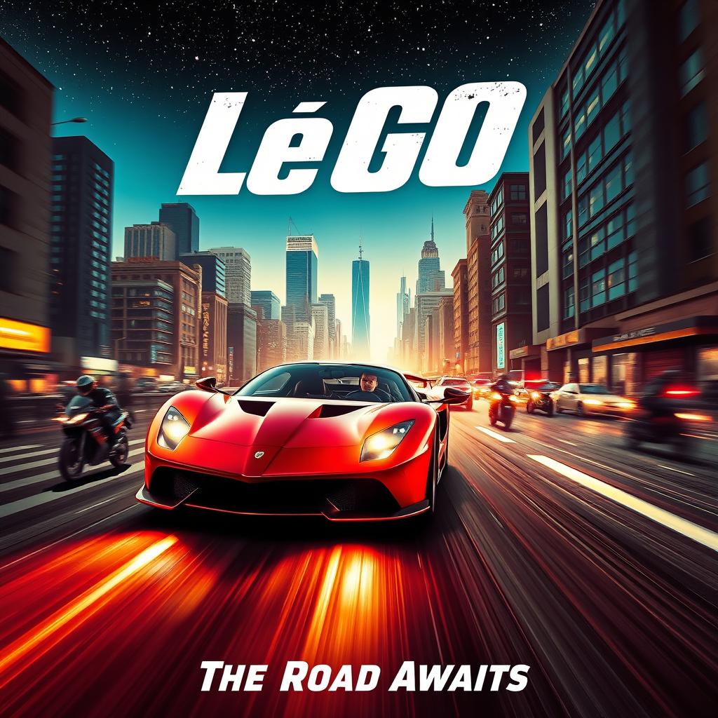 An adrenaline-pumping movie poster for an action film titled 'Le GO'