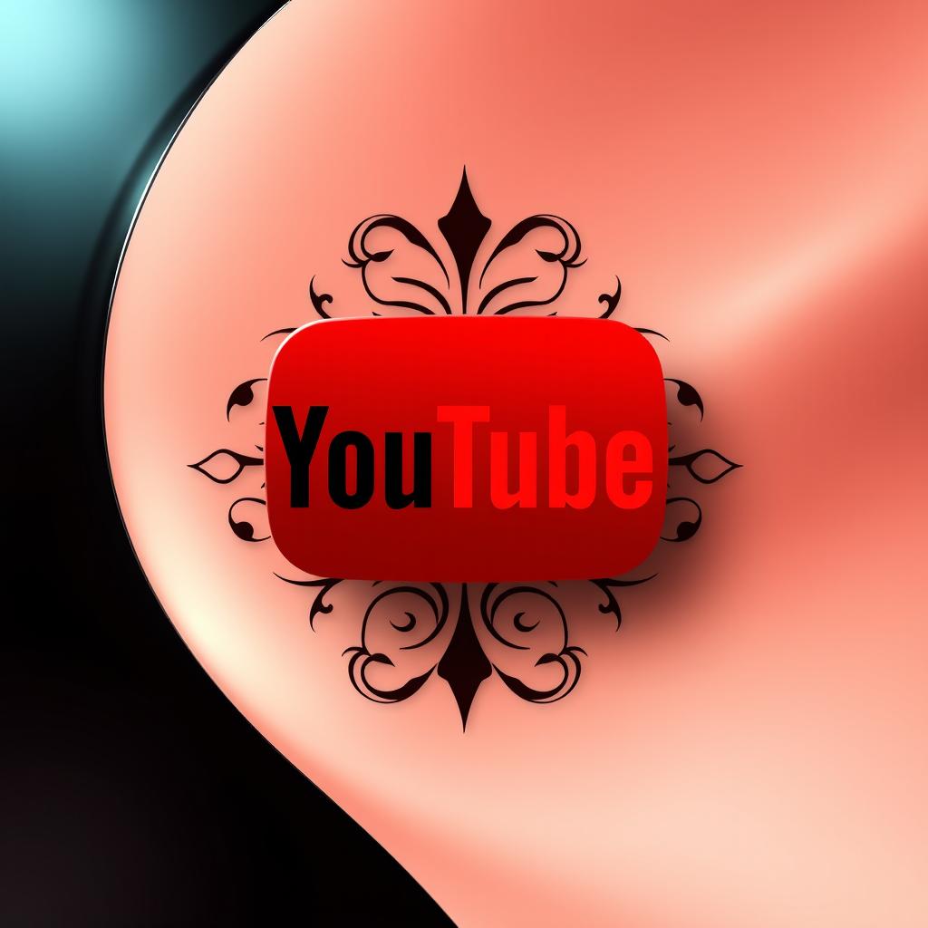 A sleek and modern logo design that incorporates the YouTube logo within a fancy, artistic context