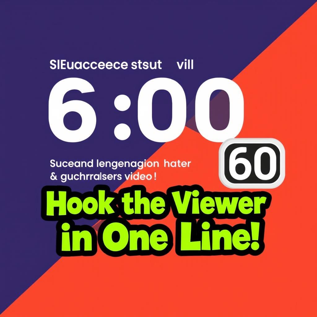 A creative and visually appealing digital graphic depicting a character counter beside a successful video title