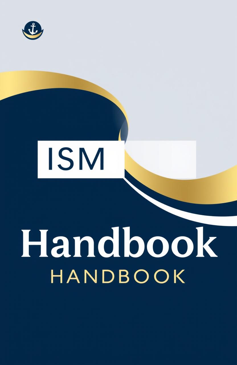 A minimalist book cover for a handbook titled 'ISM Code Handbook'