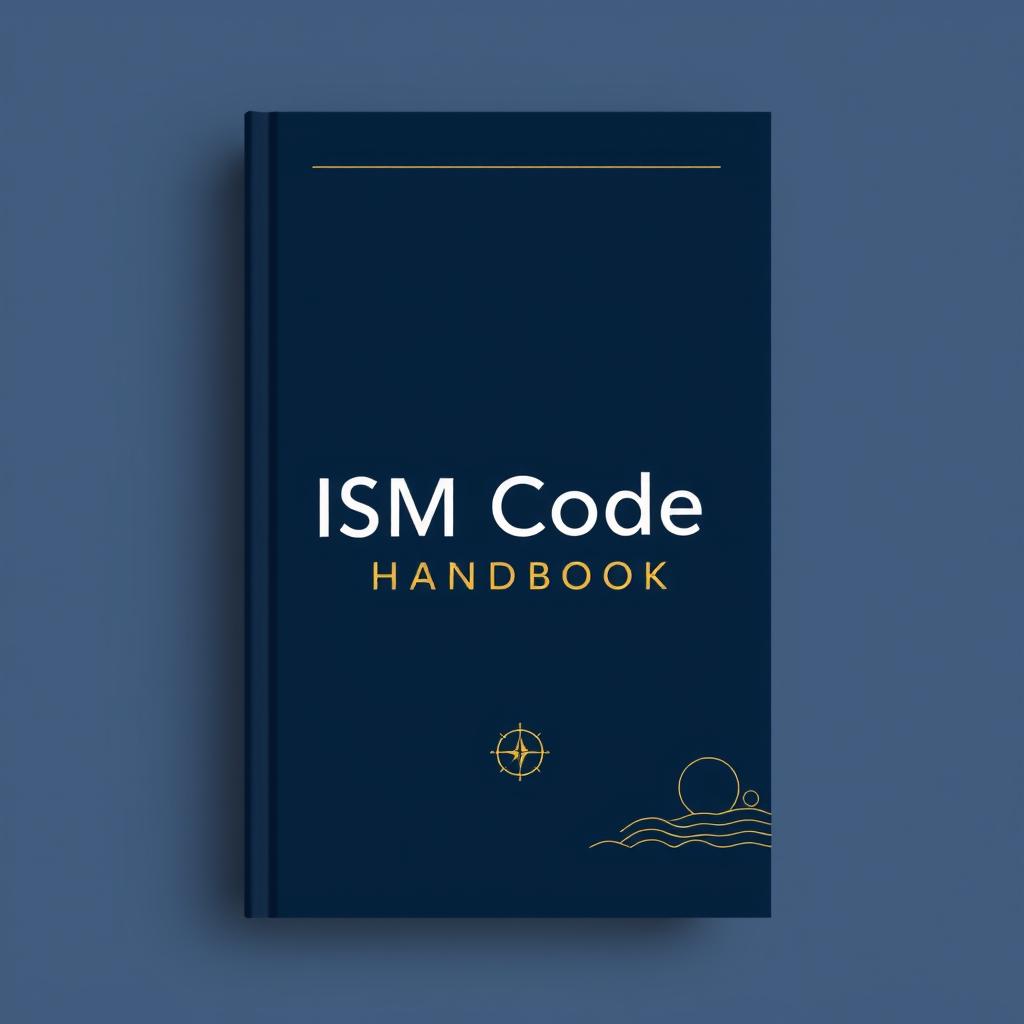 A minimalist book cover for a handbook titled 'ISM Code Handbook'