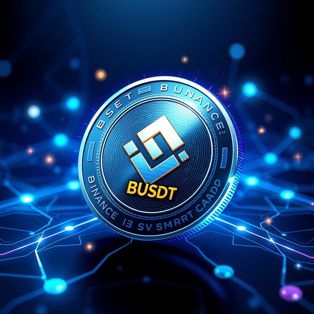 A vibrant, eye-catching digital artwork representing a cryptocurrency concept for 'aUsdt BEP20'