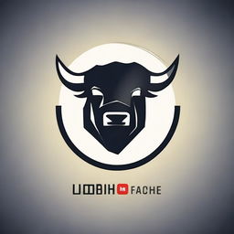 Create a logo for a YouTube channel about the stock market. The logo should incorporate elements of finance such as a bull, bear, and stock market chart while also feeling dynamic and modern.