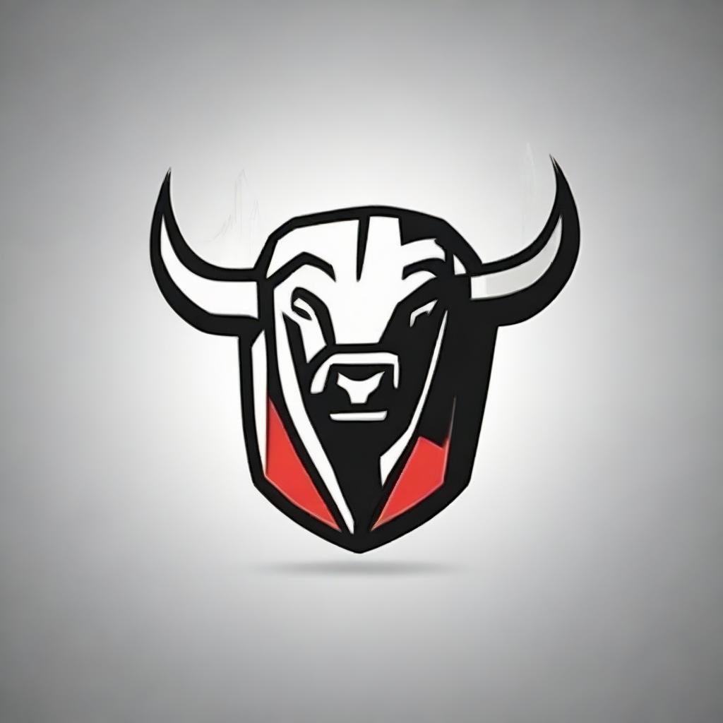 Create a logo for a YouTube channel about the stock market. The logo should incorporate elements of finance such as a bull, bear, and stock market chart while also feeling dynamic and modern.