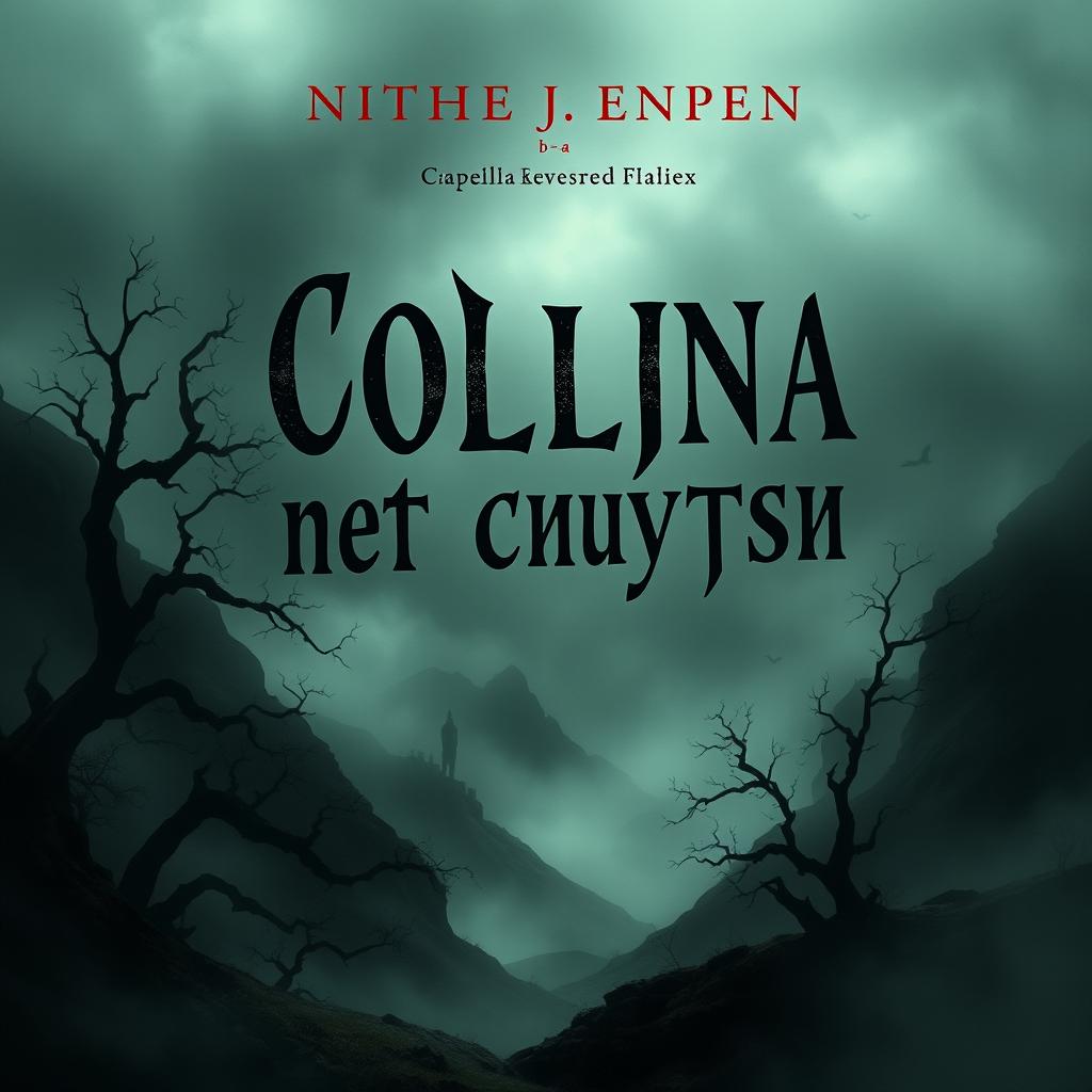 A captivating book cover titled 'Долина не святых' featuring a haunting and atmospheric design