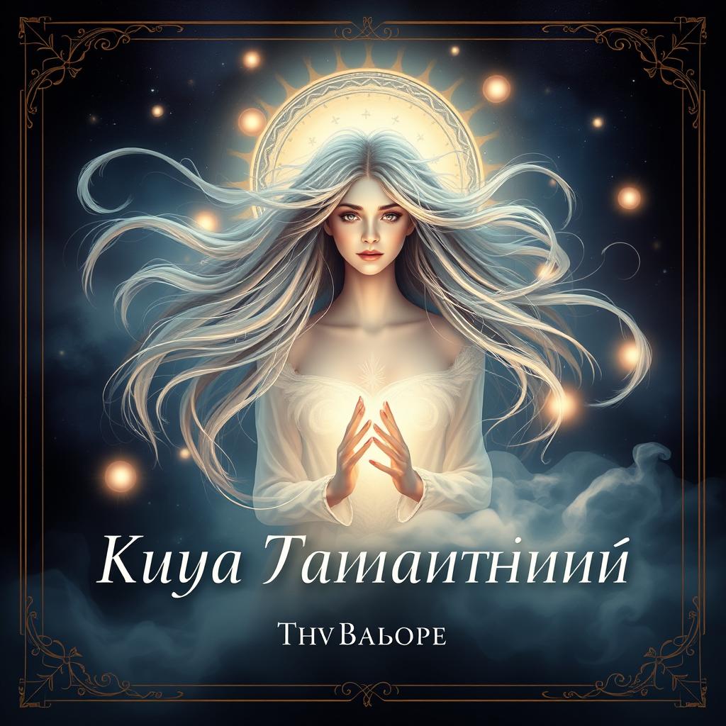 An evocative book cover titled 'Душа Самантины', showcasing a mystical representation of a soul