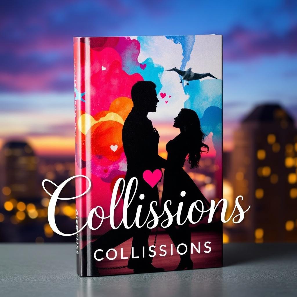 A romantic novel titled 'Collisions', featuring a captivating book cover that embodies themes of love and connection