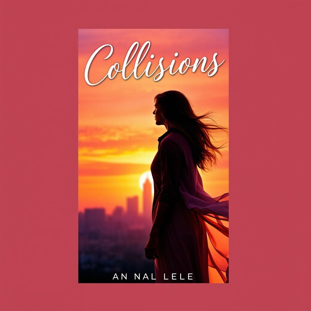 A captivating romance book cover titled 'Collisions'