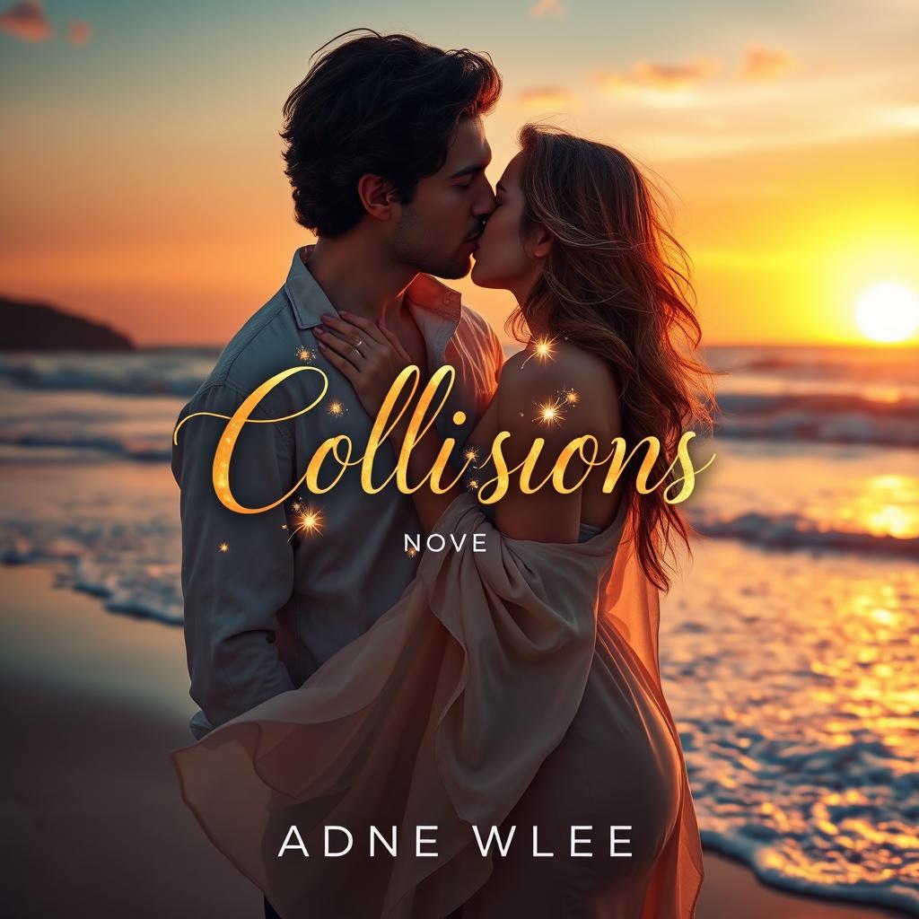 A stunning romance book cover titled 'Collisions'