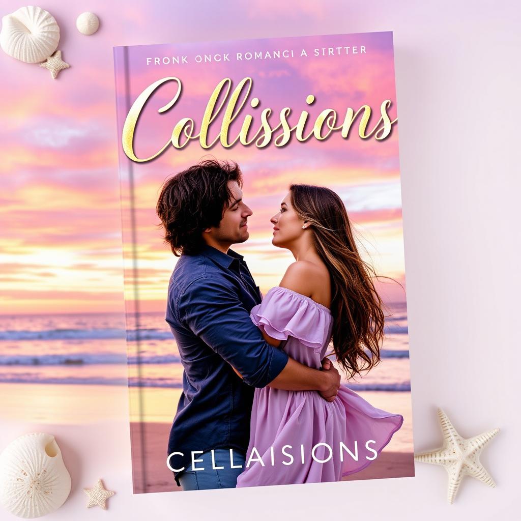 A beautiful romance book cover titled 'Collisions'