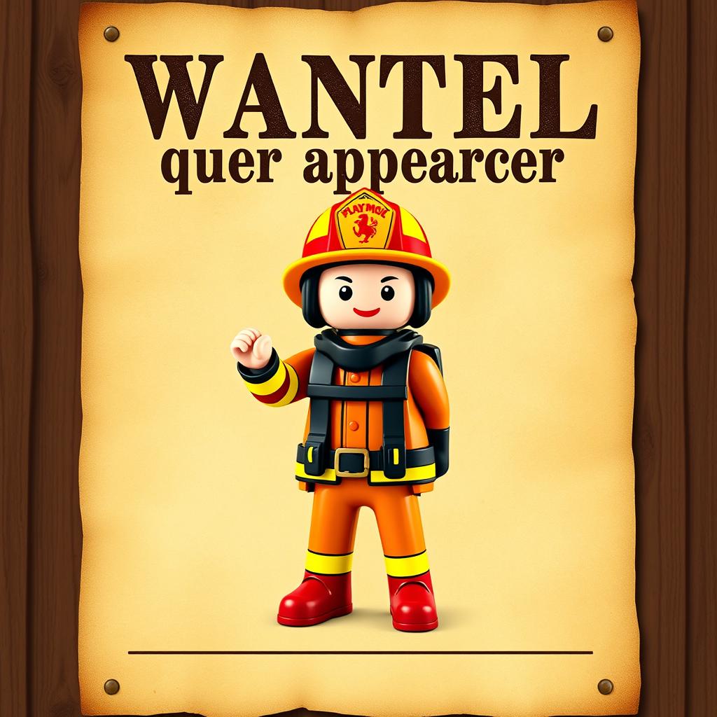 A wanted poster featuring the exact text "pequeno homem quer aparecer" boldly displayed at the top
