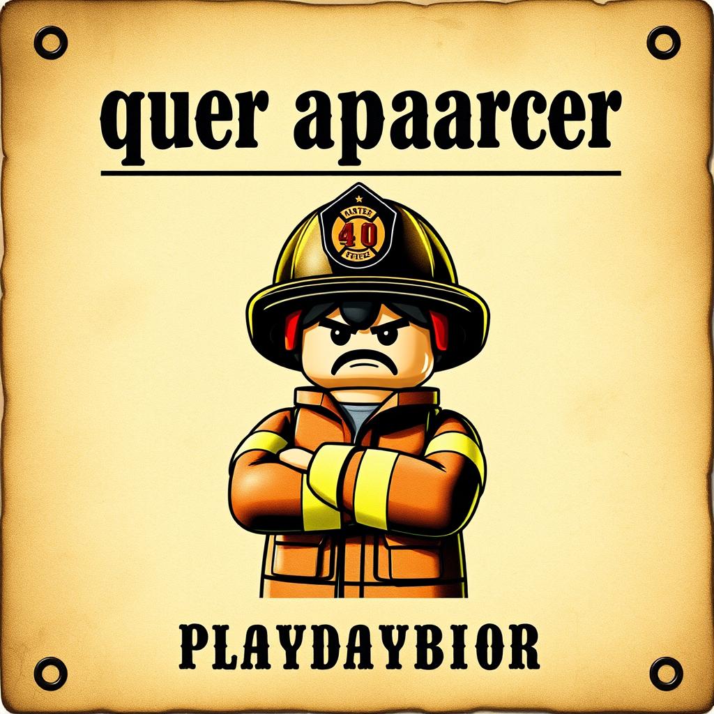 A wanted poster featuring the exact text "quer aparecer" showcased prominently at the top