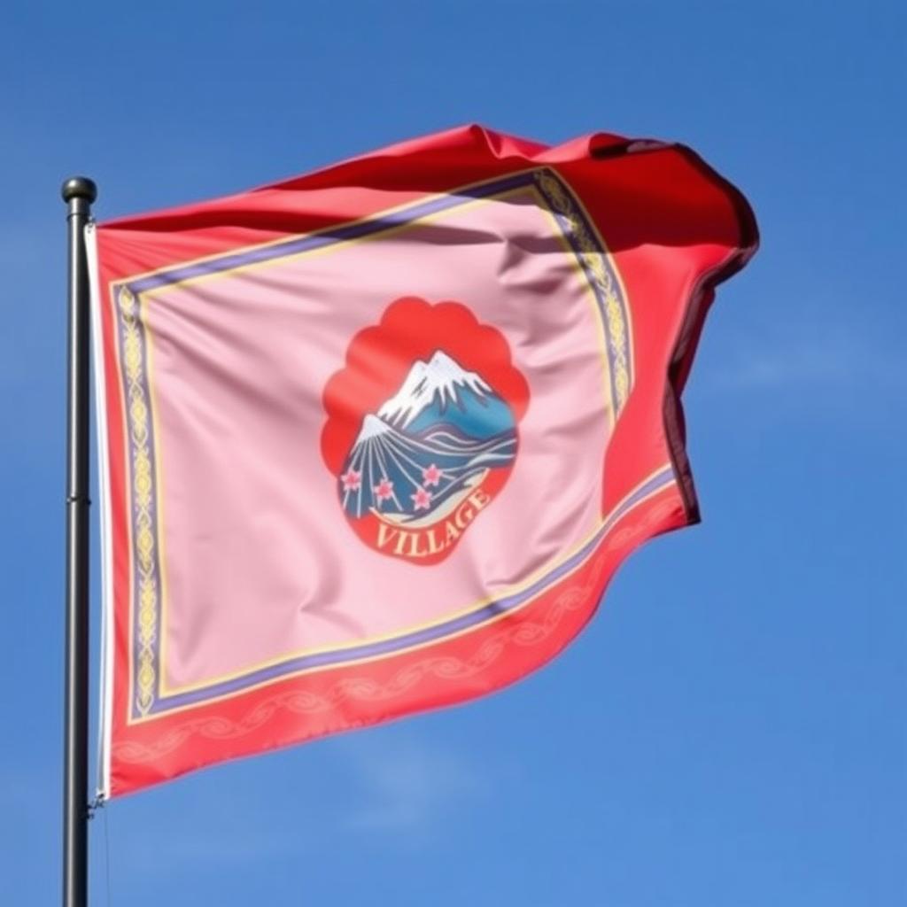 A beautifully designed flag representing Tōsaka Village, showcasing the essence of Japanese culture