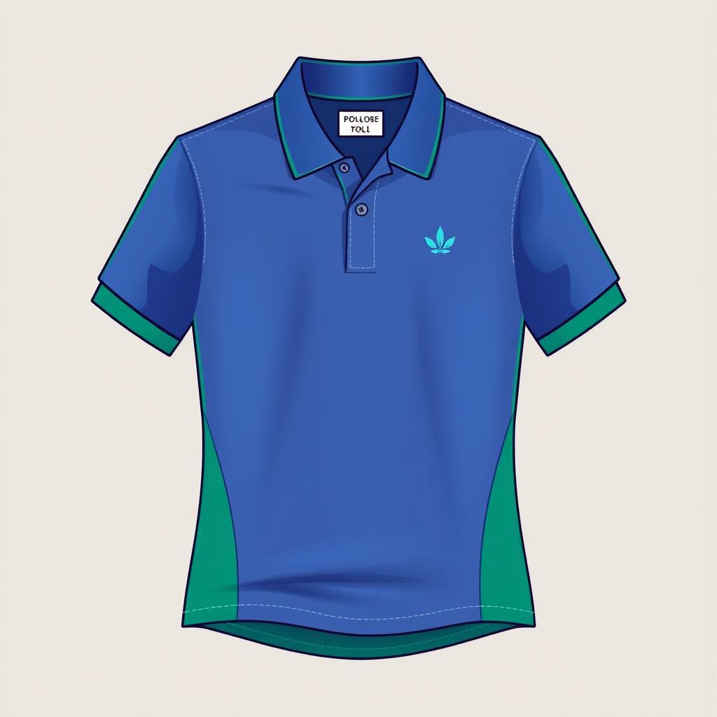 A stylish and modern polo shirt design that features a sleek collar, short sleeves, and a tailored fit